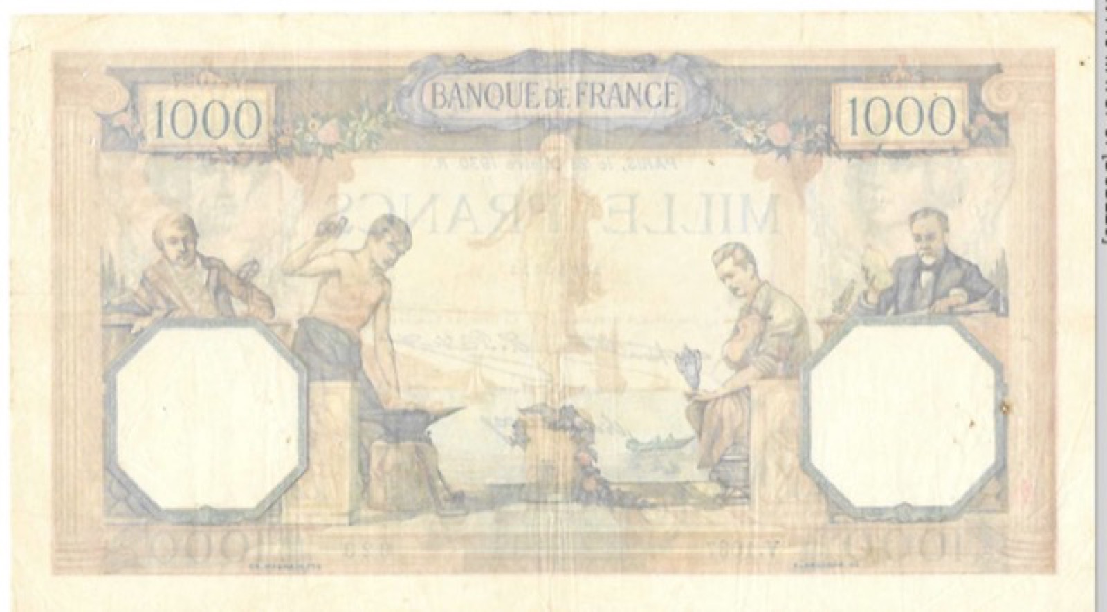 Billet 1000 Francs Ceres et Mercure 1930 R AB
