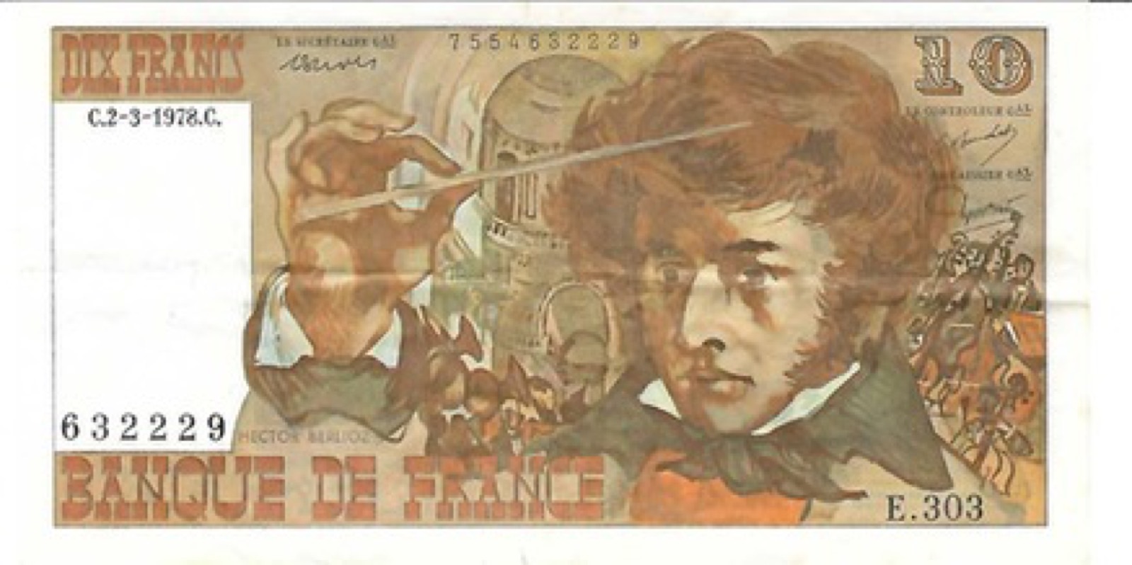 Billet 10 Francs Berlioz 1978 TTB