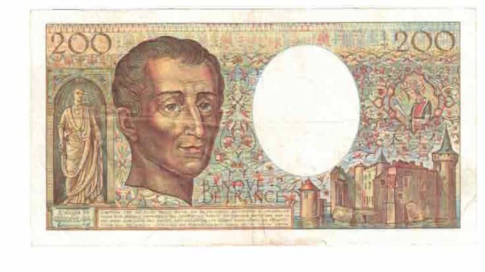 Billet 200 Francs Montesquieu 1987 TB