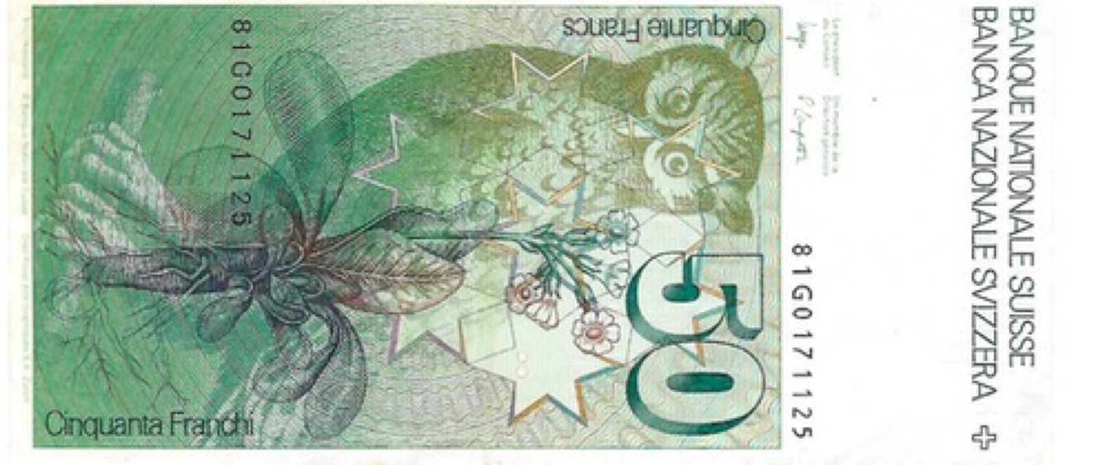 Billet 50 Francs Suisse Konrad TTP/SPL