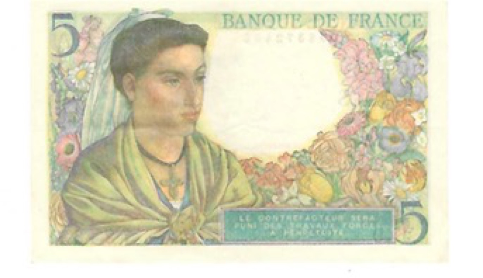 Billet 5 Francs Berger 1940 SPL