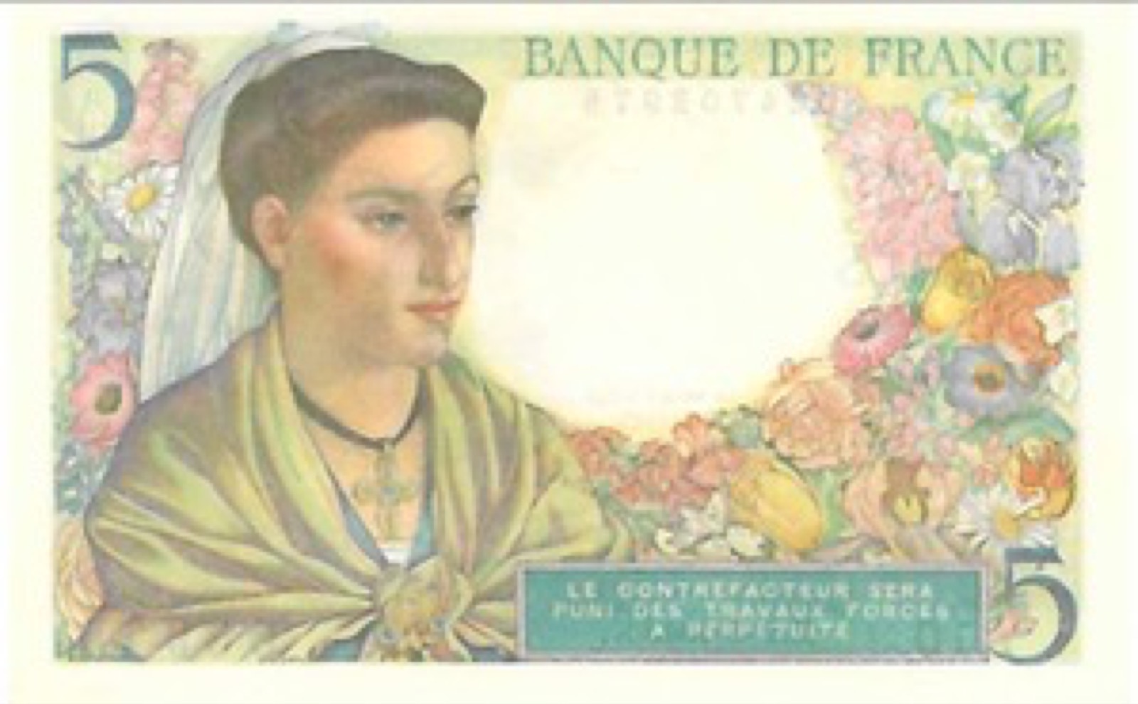 Billet 5 Francs Berger 1943 SPL+
