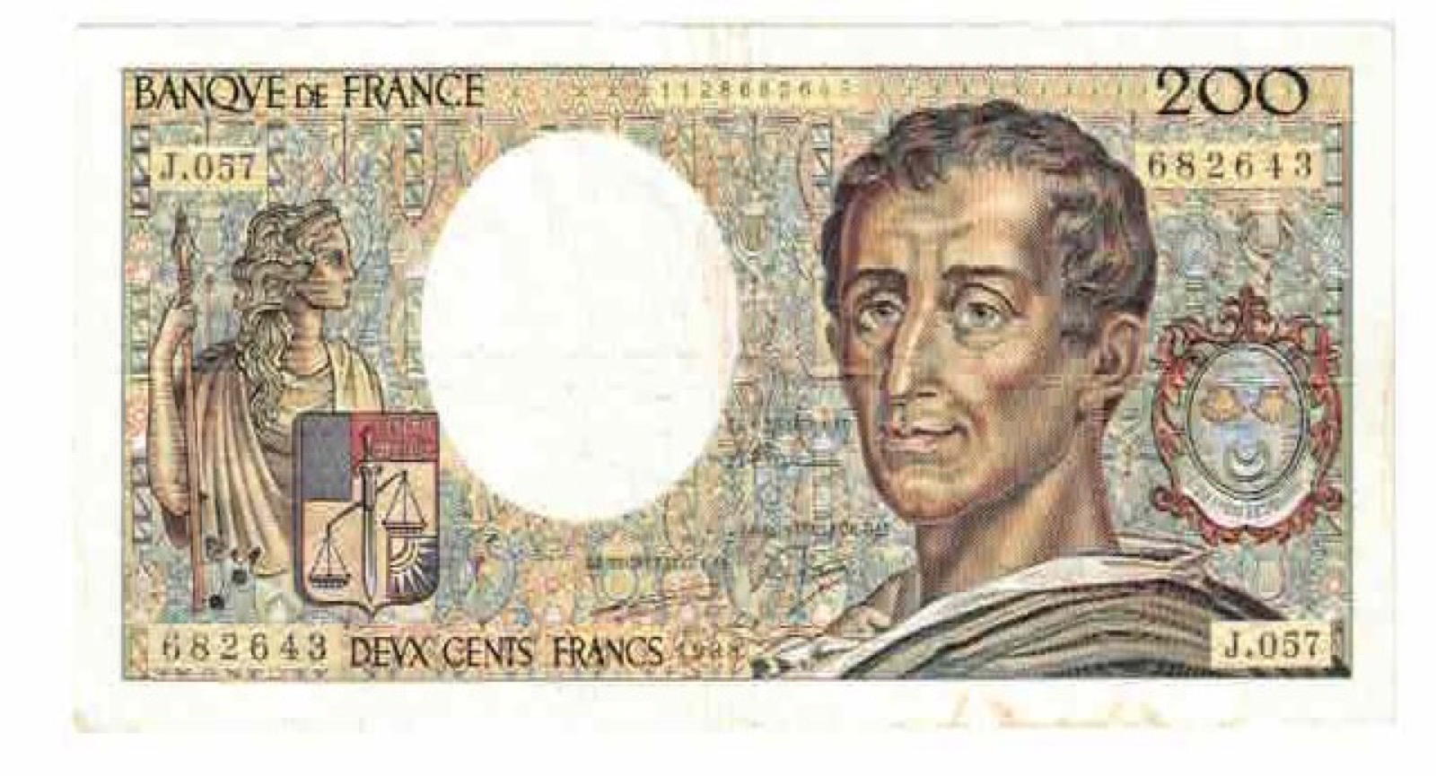 Billet 200 Francs Montesquieu 1988 TB-TTB