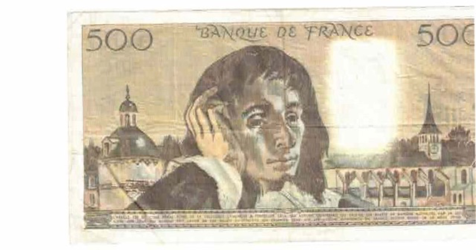 Billet 500 Francs Pascal 1980 TB+