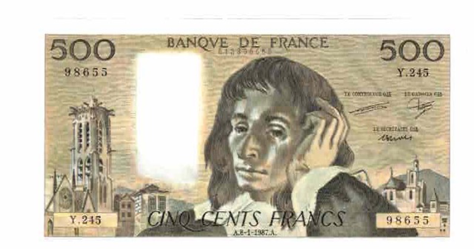 Billet 500 Francs Pascal 1987 Sup