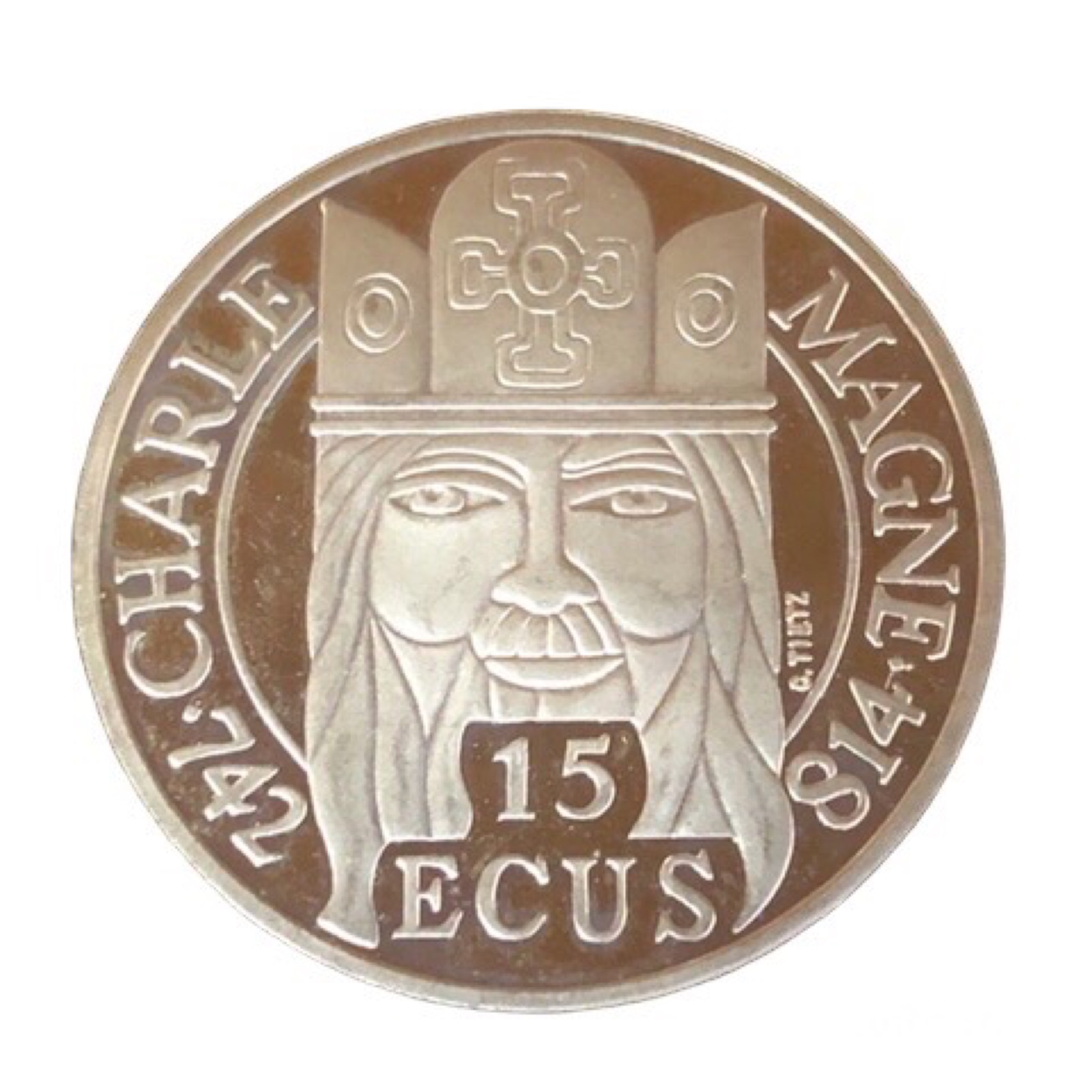 100 Francs / 15 Ecus Charlemagne TB