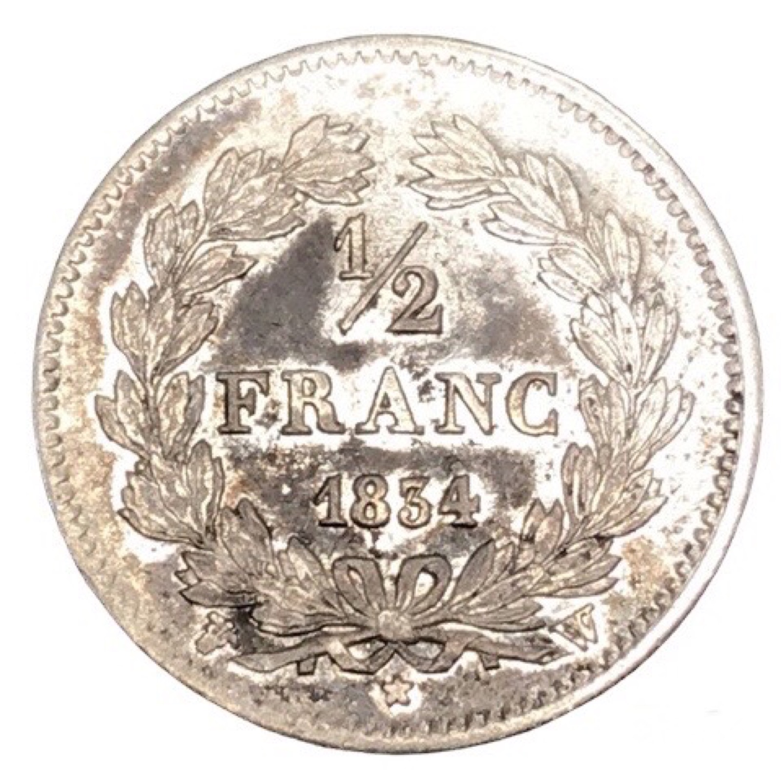 1/2 Francs 1834 W TB