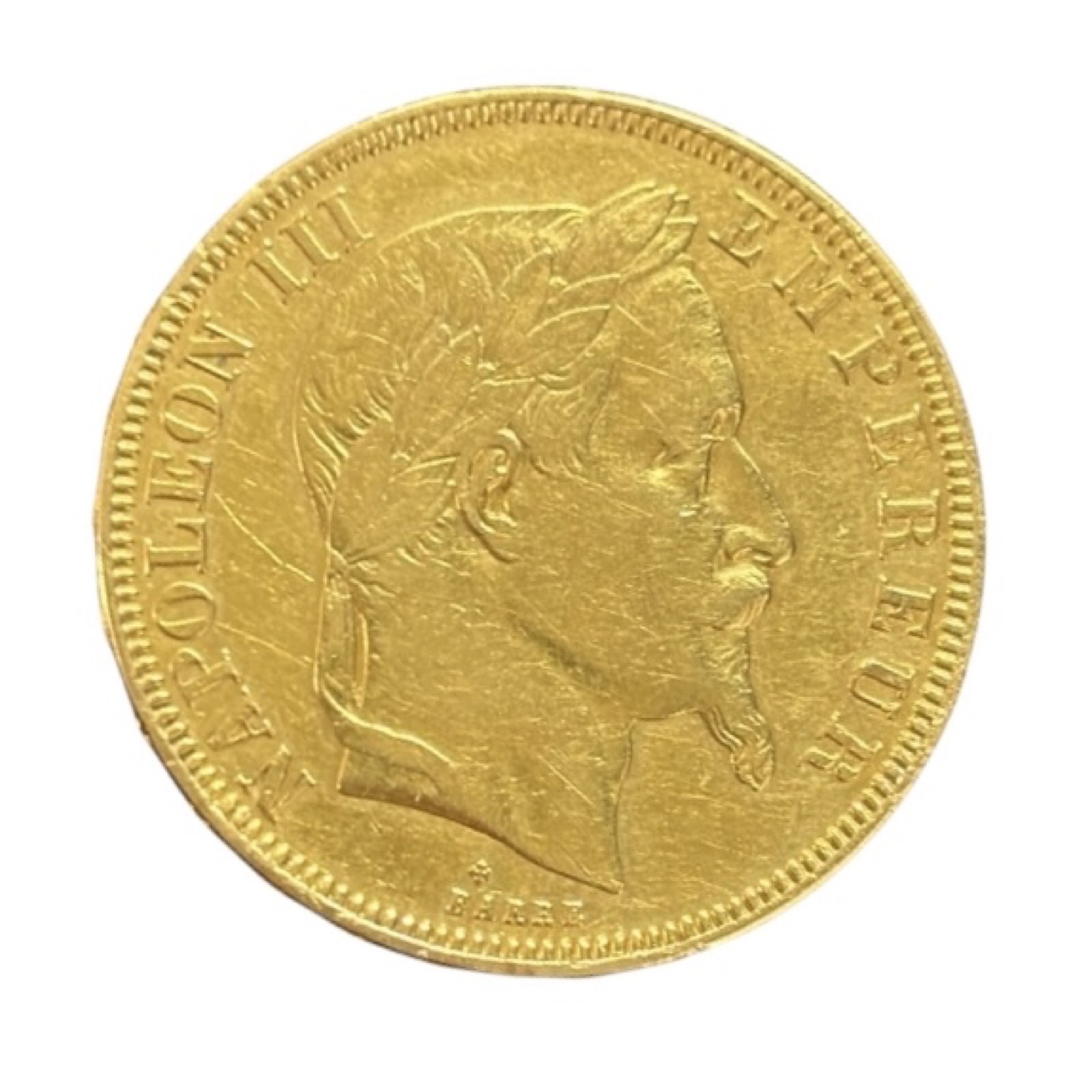 50 Francs or Napoléon III tête laurée 1862 BB