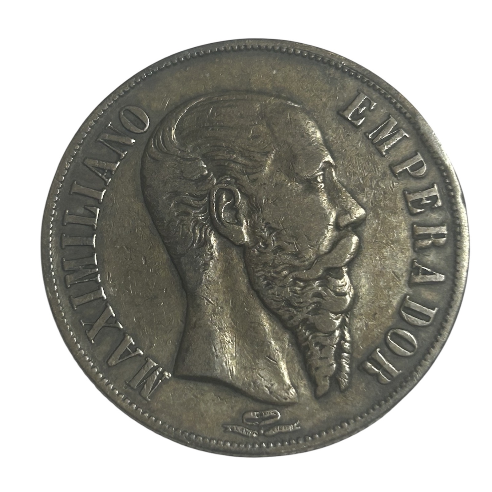 1 Peso Maximilien Ier Mexique 1866