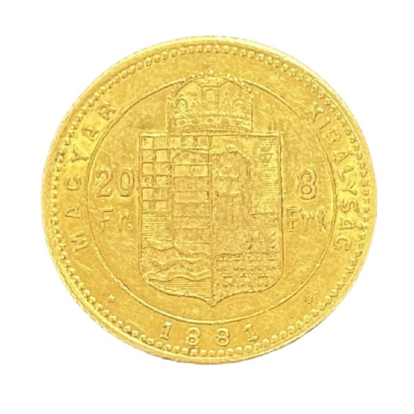 20 Francs / 8 Forint François-Joseph Ier 1881