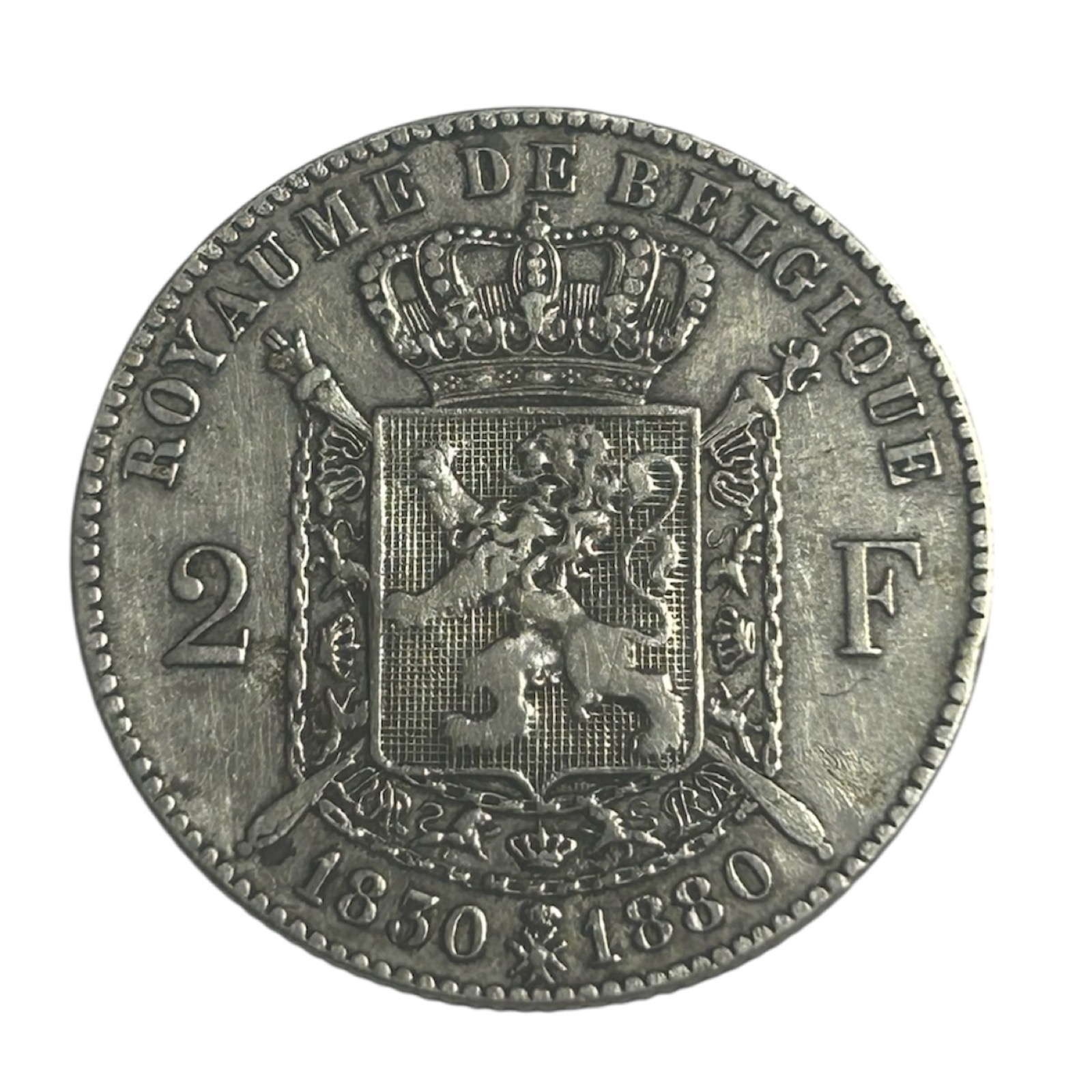 2 Francs Léopold II - 50e anniversaire de l’indépendance 1830-1880