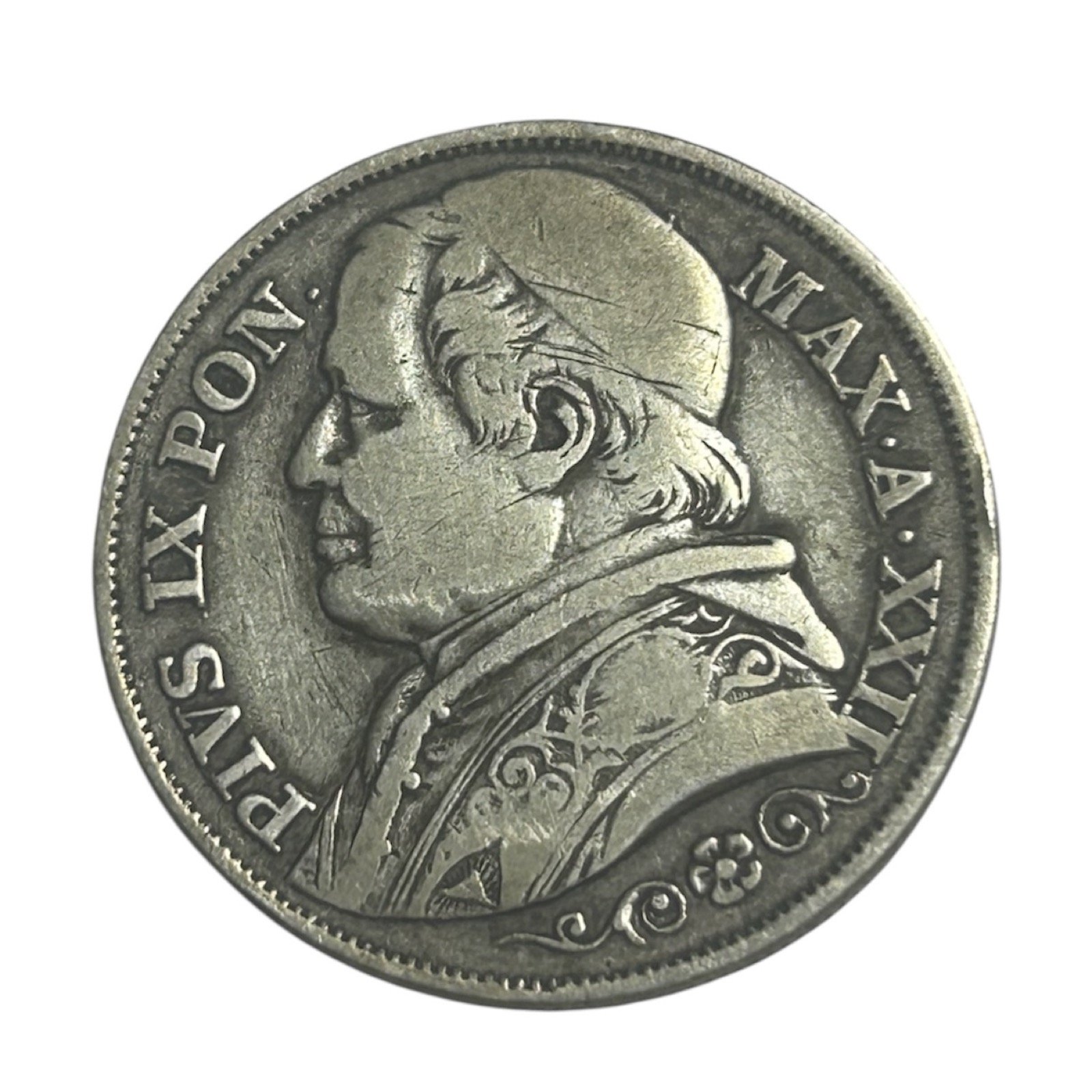 2 Lire Pius IX États Pontificaux 1867 