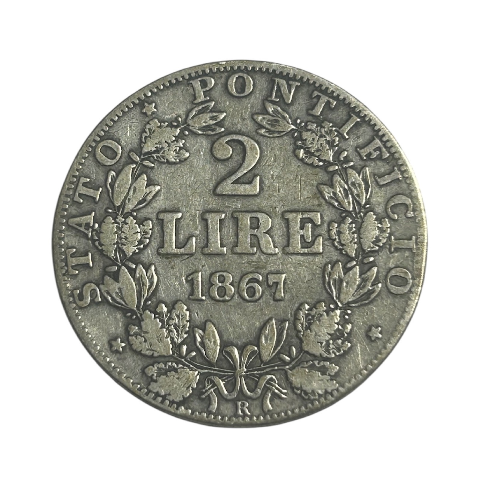 2 Lire Pius IX États Pontificaux 1867 