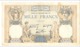 Billet 1000 Francs Ceres et Mercure 1938 TE