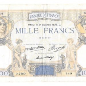 billet 1000 france
