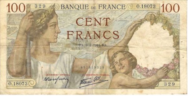 billet 100 france