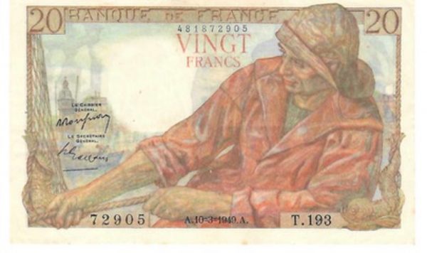 billet 20 france