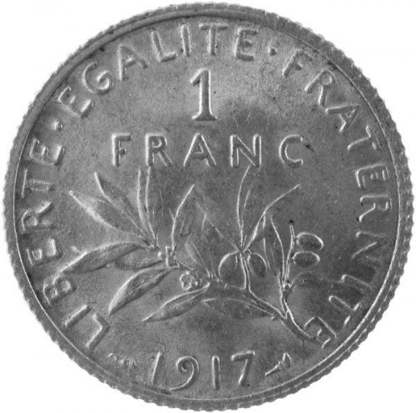 piece 1 franc 1917
