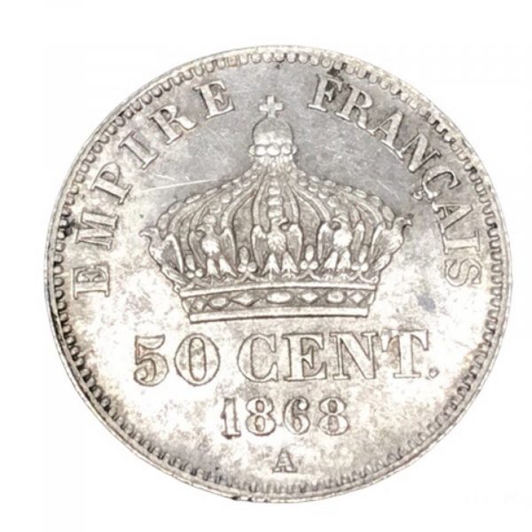 piece 1868 50 cent