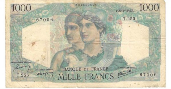 billet 1000 francs