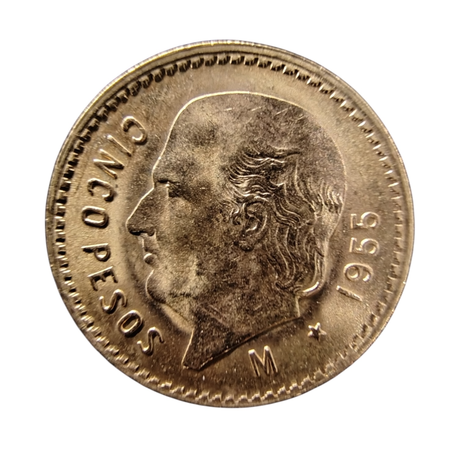 5 Pesos Miguel Hidalgo y Costilla 1955 atelier M – Image 2